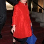 Bette Midler bursting with colour as she leaves the St Regis Hotel in New York
