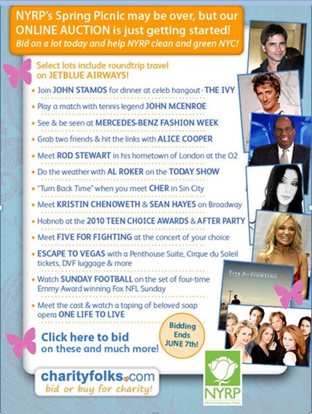 Bid on NYRP's Online Celebrity Charity Auction Today At Charity Folks!