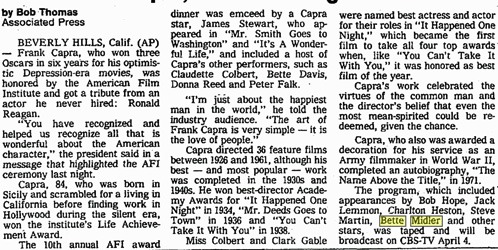 BetteBack: Saluting Frank Capra March 1982