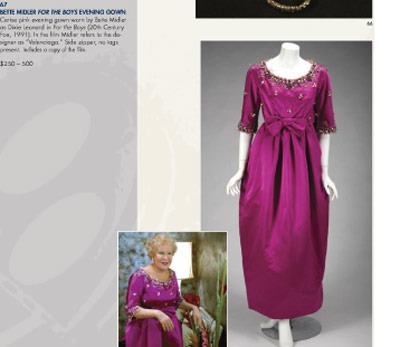 Juilien's Auction: Idol And Icons - Hollywood - Bette's "For The Boys" Dress Up For Bid