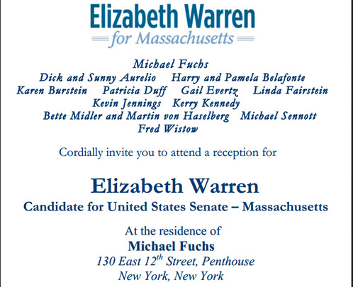 Elizabeth Warren Invite!