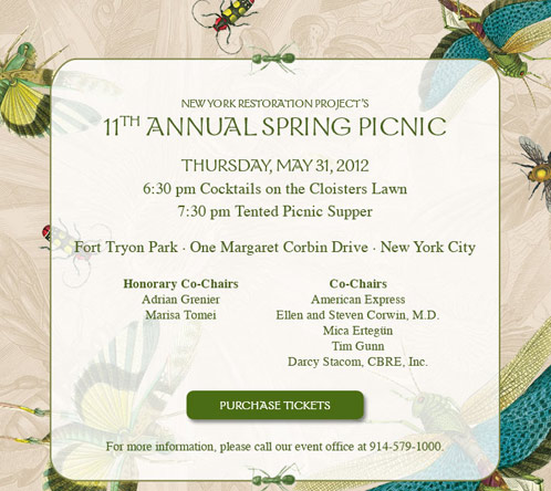 Bette's 2012 Spring Picnic Invitation