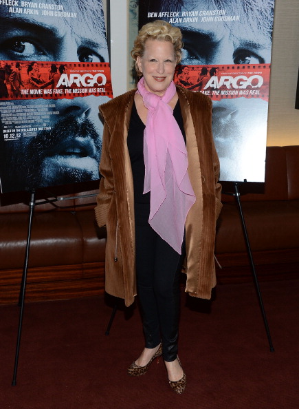 Bette Midler Attends Ben Affleck's "Argo" Premiere In New York (October 9, 2012)