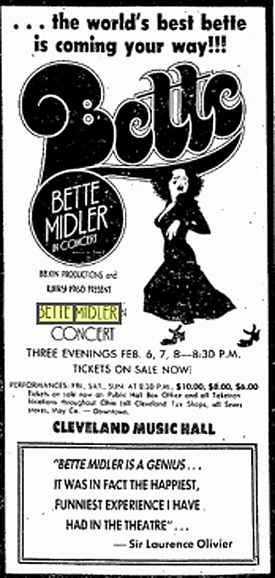 BetteBack 1976: Bette's Back (January 30, 1976)