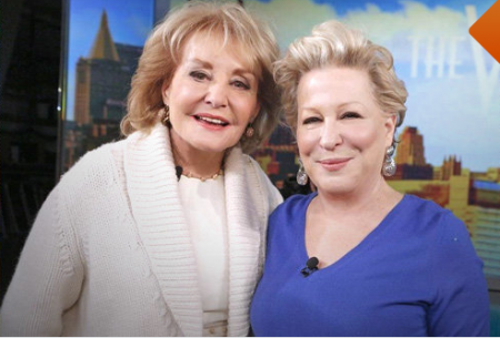 Photo: Bette Midler with Barbara Walters