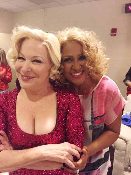 Bette And Darlene Love backstage at Madison Square Garden.