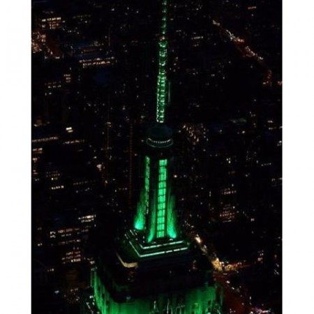 The Emerald Green Empire State Building