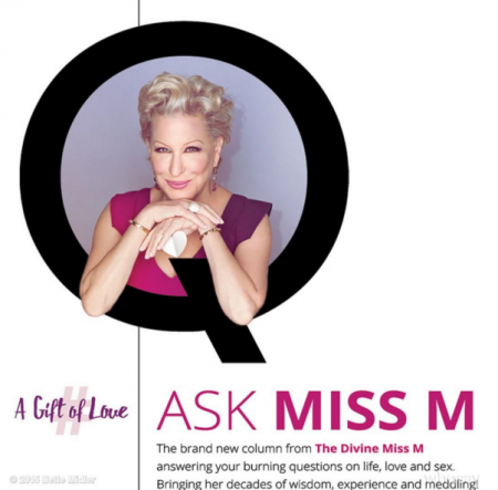 UPDATE ON BETTE MIDLER Q & A  THROUGH THE NEW YEAR