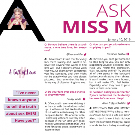 Miss M's Advice Column: Fourth Edition