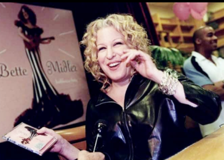 Bette Midler signing copies of her CD on her mini-tour of nightclubs - The Bathhouse Betty Club Tour - circa 1998