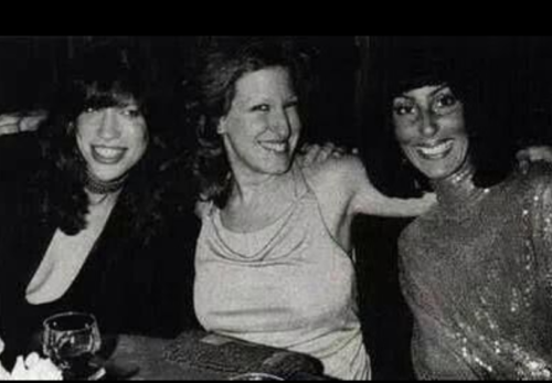 Photo: Now here's an iconic photo: Carly Simon, Bette Midler, & Cher. Looks like the night Bette won the Ruby Award For Entertainer Of The Year in 1973