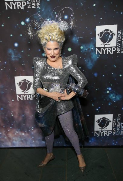 Bette Midler attends Bette Midler's New York Restoration Project hosts the 22nd Annual Hulaween Event "Hulaween in the Cosmos" at St. John the Divine on October 29, 2018 in New York City.
