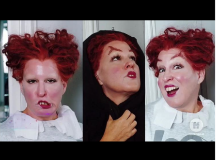 Bette Midler’s early make-up tests during pre-production  of Hocus Pocus