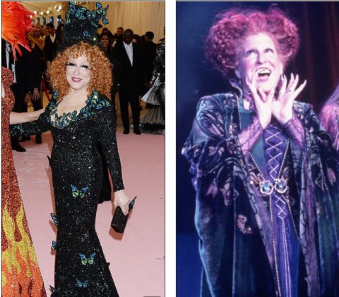 Supposedly Bette Midler channels Hocus Pocus in Met Gala 2019  costume