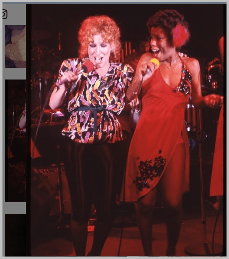 Bette Midler and Sharon Redd performing at the Paradise Club in Boston, circa 1978