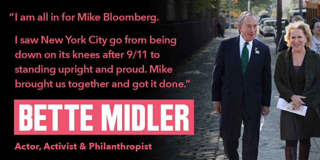 Bette Midler For Mike Bloomberg!