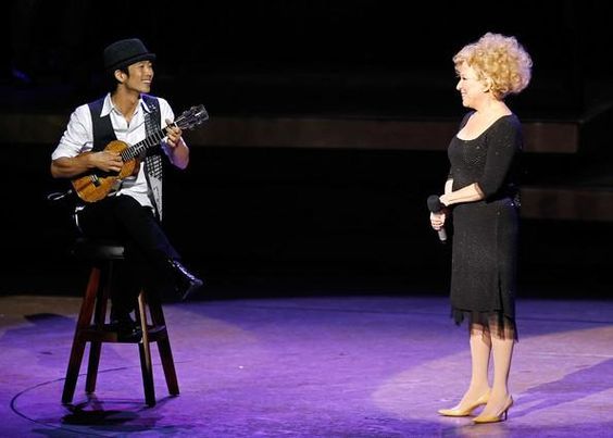 Jake Shimabukuro and Bette Midler in The Showgirl Must Go On