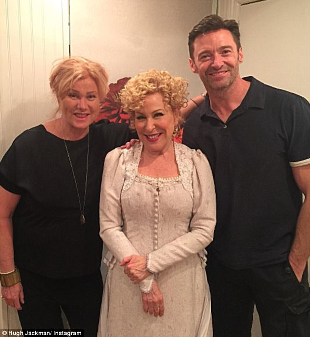 Deborra Jackman. Bette Midler, Hugh Jackman Backstage At "Hello Dolly"