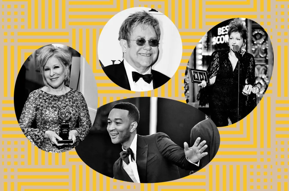 Designed by Lyanne Natividad; Photos: Jenny Anderson/Getty Images for Tony Awards Productions; JIMI CELESTE/Patrick McMullan via Getty Images; Andrew H. Walker/Getty Images for Tony Awards Productions; Mike Coppola/Getty Images for Tony Awards Productions