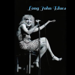 2026-05-15_10-54-57 - bootleg betty Album cover showing a smiling female singer in a leopard-print dress on stage with a microphone; the title 'Long John Blues' is written in blue script at the top.