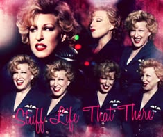 Collage-style album cover with a glamorous woman shown in six poses and pink cursive title across the bottom.
