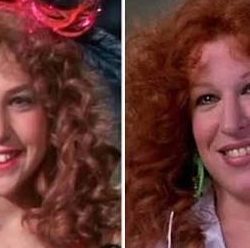 Meme with two side-by-side photos of a woman with curly red hair, top caption jokes about a perfect celebrity look-alike casting.