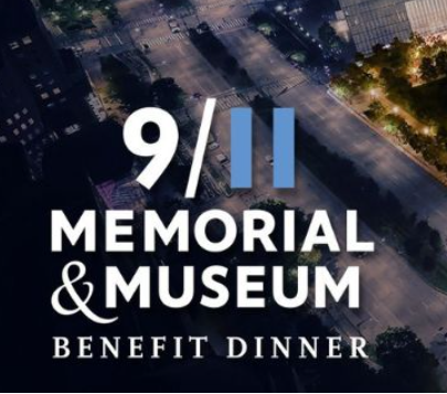 Promotional flyer for a 9/11 Memorial & Museum Benefit Dinner event.
