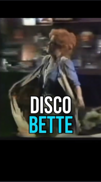 Meme-style image of a performer dancing on stage with bold white and blue text reading 'DISCO BETTE'.