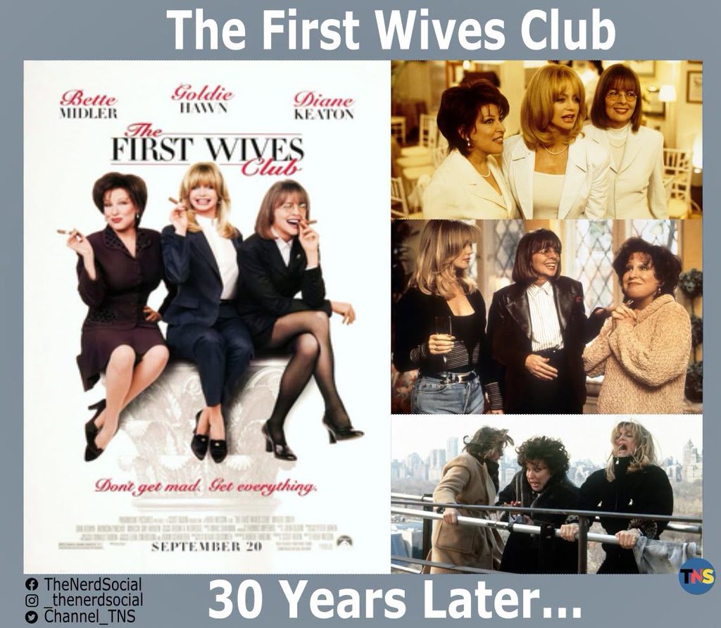 795328851_1446797960685560_4242829753687609293_n - bootleg betty Poster promoting The First Wives Club with three women sitting and smoking in suits; captioned 'Don’t get mad. Get everything.' and 'September 20'