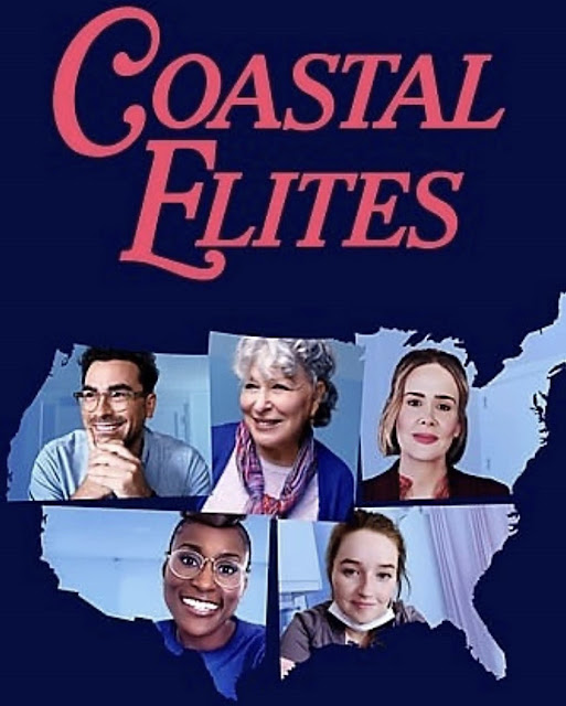 Coastal elites 2020 1 - bootleg betty Poster for Coastal Flites with a dark blue background, pink title, and a collage of diverse faces across a U.S. map silhouette