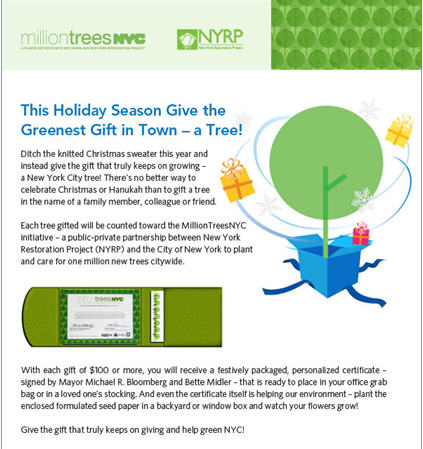NYRP: Gift A Tree For Christmas