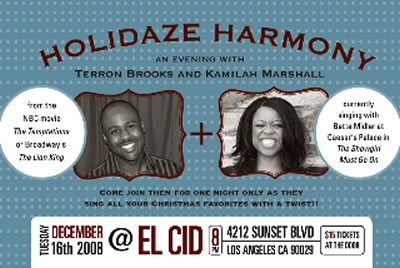 Save The Date:<br>Harlette Kamilah Marshall Plays "EL Cid" 12/16/08