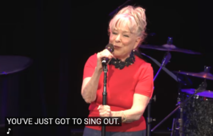 JUNE 14: Bette Midler performs onstage during Rise Up, Sing Out: A Concert for the First Amendment  on June 14, 2026 in New York City. 