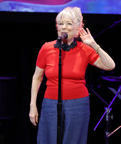 JUNE 14: Bette Midler performs onstage during Rise Up, Sing Out: A Concert for the First Amendment  on June 14, 2026 in New York City. 